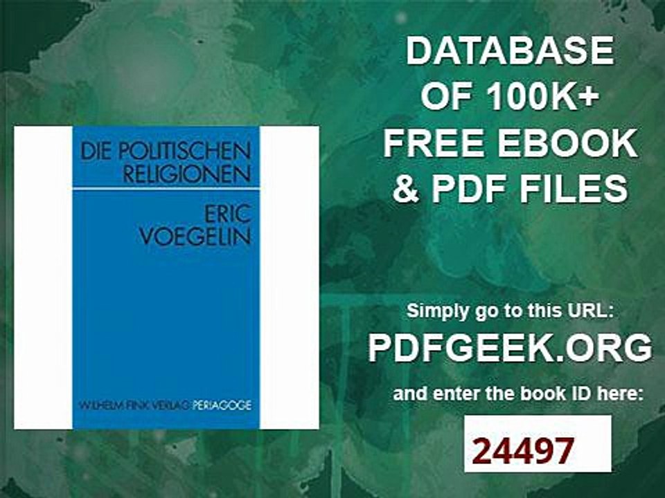 Die politischen Religionen (Periagoge)