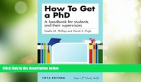 Best Price How to get a PhD: a handbook for students and their supervisors Estelle Phillips On Audio