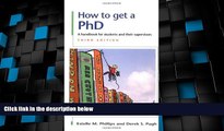 Price How to Get a PhD Estelle M Phillips For Kindle