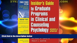 Best Price Insider s Guide to Graduate Programs in Clinical and Counseling Psychology: 2002/2003
