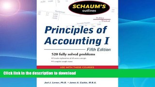 FAVORITE BOOK  Schaum s Outline of Principles of Accounting I, Fifth Edition (Schaum s Outlines)