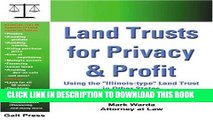 [FREE] Ebook Land Trusts for Privacy   Profit: Using the 