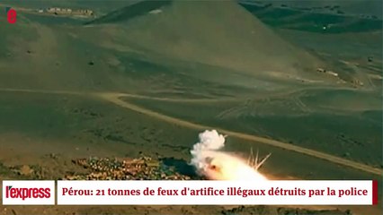 destruction de feux d'artifices au Pérou