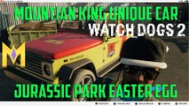 Watch Dogs 2 Jurassic Park Easter Egg - Unique Vehicle & Jurassic Park Jeep - Mountain King