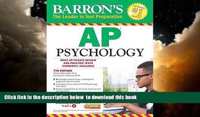 Pre Order Barron s AP Psychology, 7th Edition (Barron s AP Psychology Exam) Allyson Weseley Ed.D.