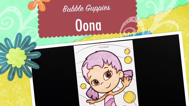 Nick Jr. Bubble Guppies Coloring Book Using Crayola Crayons. Oona