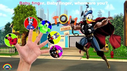 Mickey Mouse Spiderman Marvel Super Heroes Hulk Captain America Finger Family Songs Nursery Rhymes