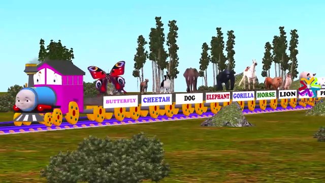 Animals Train Songs For Children | Learning Animals Cartoons For Children Truck Songs