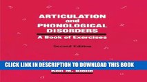 KINDLE Articulation   Phonological Disorders: A Book Of Exercises (Religious Contours of