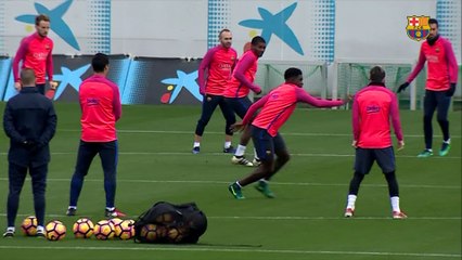 FC Barcelona training session: Final workout before San Sebastian trip