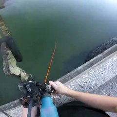 Sa façon de pêcher est incroyable