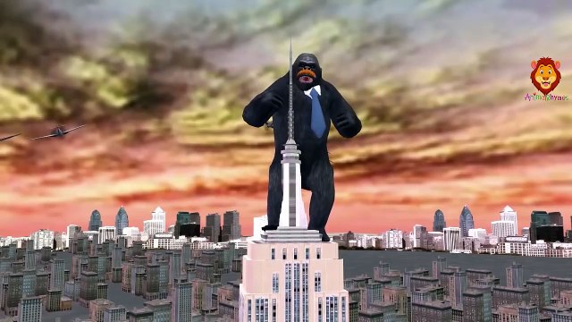 Cartoon King kong Finger Family Rhymes | Elephant Finger Family Nursery Songs | Animals Rhymes