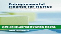 EPUB DOWNLOAD Entrepreneurial Finance for MSMEs: A Managerial Approach for Developing Markets PDF