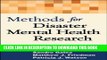 [READ] Kindle Methods for Disaster Mental Health Research Audiobook Download