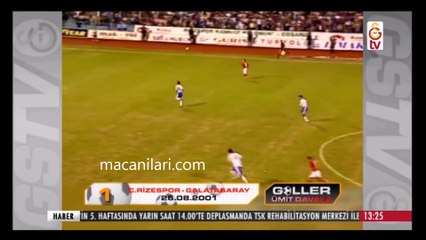 Download Video: Çaykur Rizespor 3-6 Galatasaray [HD] 26.08.2001 - 2001-2002 Turkish Super League Matchday 3 (Only Ümit Davala's Goal)