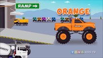 Coloring Big Monster Trucks Ext Learning Colors Video for Kids#TinokidsTV