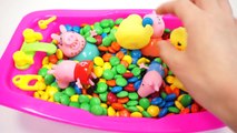 Learn Colors Chocolate Candy Peppa Pig Family Bath Time Shower For Children