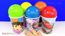 Balls Surprise Toys in Cups Hello Kitty Paw Patrol Disney Frozen Princess Elsa Anna EggVideos.com