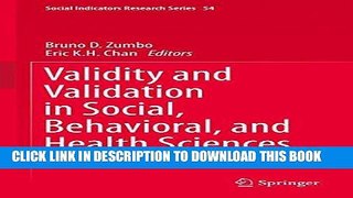 [READ] Kindle Validity and Validation in Social, Behavioral, and Health Sciences (Social