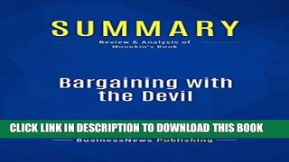 MOBI DOWNLOAD Summary: Bargaining with the Devil: Review and Analysis of Mnookin s Book PDF Kindle