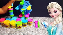 Learn Colors & Counting Play Doh Cake Surprise Toys Marvel Spiderman Disney Frozen Elsa Paw Patrol