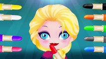 Elsa Frozen Learn Colors with Lipstick | Colours to Kids | Children Toddlers Baby Play Videos