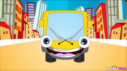 Wheels On The Bus Go Round And Round | Nursery Rhymes for Children | HooplaKidz