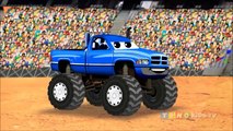Coloring Monster Trucks for Children Learning Colors for Kids Video#TinokidsTV