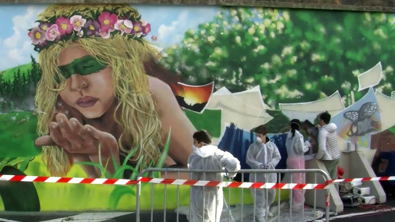 D!CI TV : une immense fresque réalisée par les enfants du quartier Beauregard de Gap