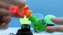 Play Foam Penguin Surprise eggs Minions Shopkins Frozen Olaff Hello Kitty toys