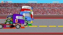 Racing Trucks. Race. Learn Numbers. Counting to 5. Learning videos for kids