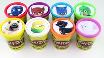 Learn Colors Playdoh Cup Surprises - The Secret Life of Pets, Finding Dory & PJ Masks Toys