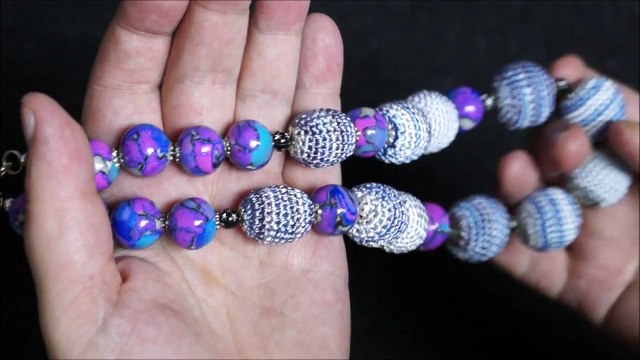 Вязаные бусы Сияние Севера