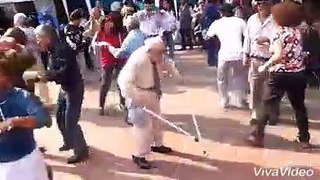 Funny old man dance