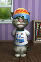 Talking Tom message to Whatsapp group members in Telugu