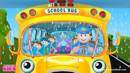 Wheels on the Bus Go Round and Round Rhyme with Lyrics - English Nursery Rhymes for Children