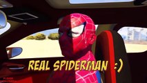 Color Cars & Trucks in Spiderman Cartoon with Colors for Kids Cargo Plane w Children Nursery Rhymes