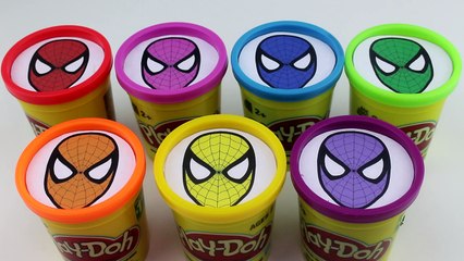 Spiderman Learn Colors with Play Doh Surprise Toys - Spider-Man Toys