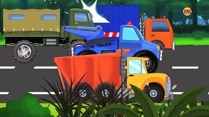 big truck battles|police monster truck| water tank| fire truck| garbage truck