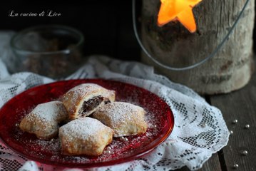 Sfogliatine con crema di marroni e cioccolato