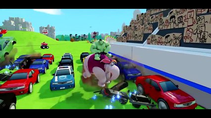 Superhero SPIDERMAN + HULK SMASH PARTY CARS ! Superheroes Kids Videos Compilation