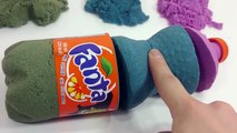 Kinetic Sand Coca Cola Fanta Bottle Toy Surprise Baby Doll Bath Time Learn Colors #1
