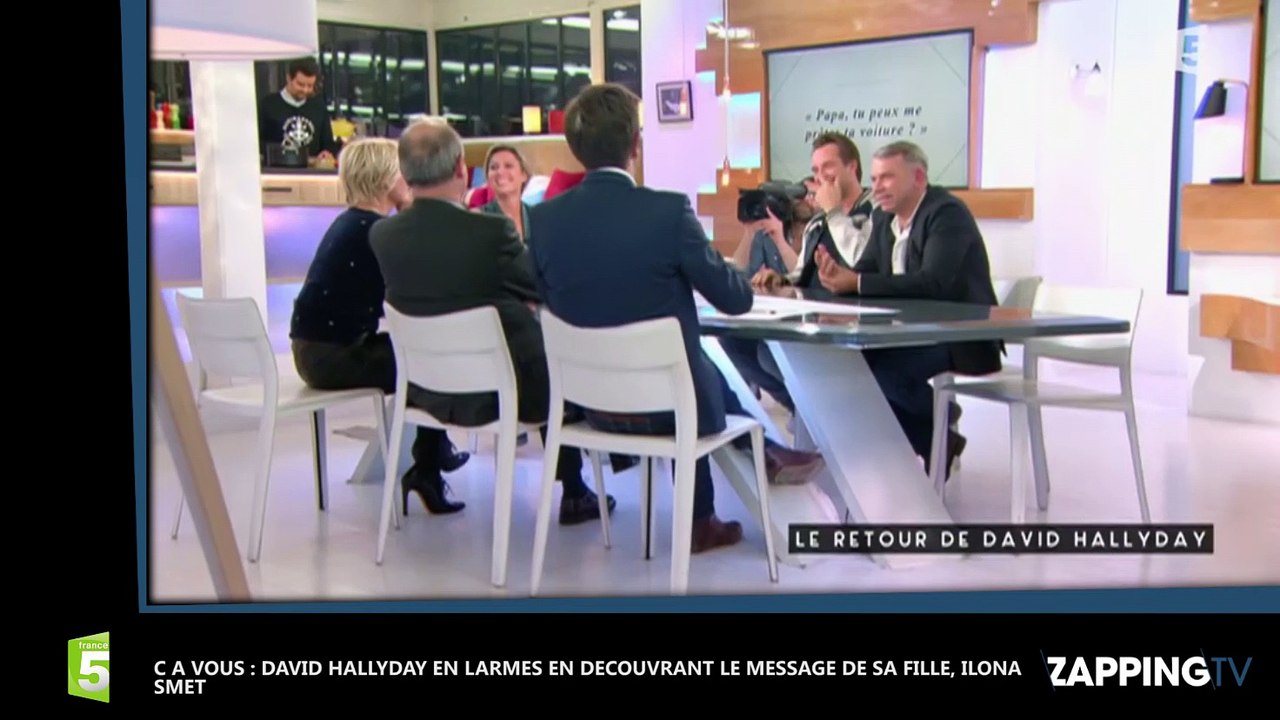 C à Vous : David Hallyday ému en découvrant le message d’Ilona Smet, sa fille (Vidéo)