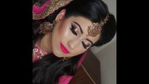 Real Bride _ Engagement_Nikaah Asian Bridal Makeup _ Gold Smokey Eyes And Bright Pink Lipstick