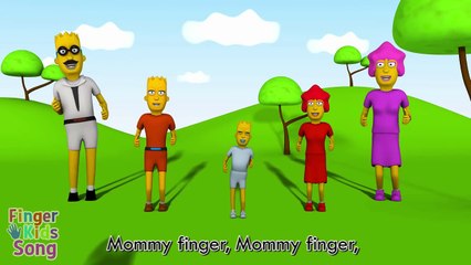 3D THE SIMPSONS Finger Family Nursery Rhyme | Parody Finger Kids Song