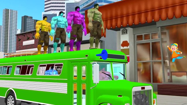 Colors Hulk Finger Family Wheels On The Bus Old MacDonald Had A Farm Nursery Rhymes Collection