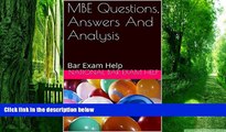 Best Price MBE Questions, Answers And Analysis: Bar Exam Help National Bar Exam Help For Kindle