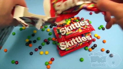 New Learn Colours with Surprise Eggs and a Skittles Rainbow! Christmas Edition!