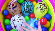 Five Colors POKEMON Balloons Collection Learn Colors Pikachu Wet Balloon Nursery Rhymes compilation