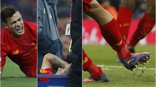 Phillipe Coutinho Horrible Ankle Injury vs Sunderland